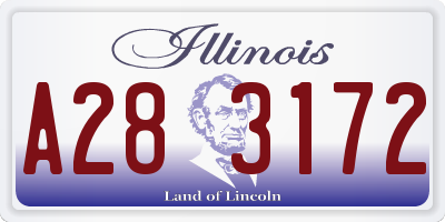 IL license plate A283172