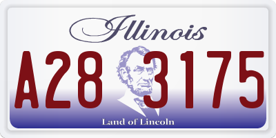 IL license plate A283175