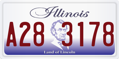 IL license plate A283178
