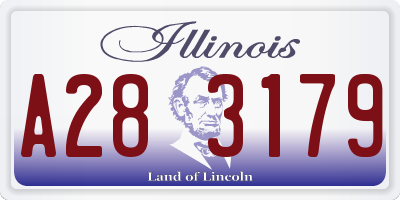 IL license plate A283179