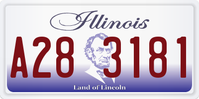 IL license plate A283181