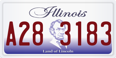 IL license plate A283183