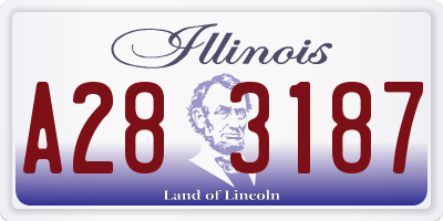 IL license plate A283187