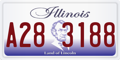 IL license plate A283188