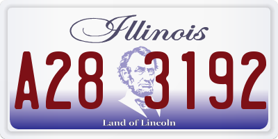 IL license plate A283192