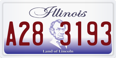 IL license plate A283193