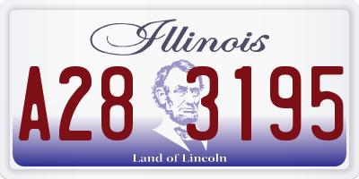 IL license plate A283195