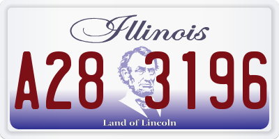 IL license plate A283196