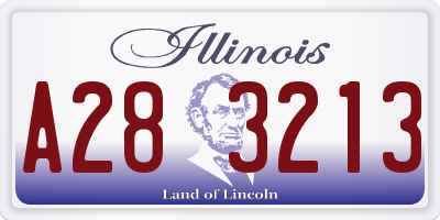 IL license plate A283213