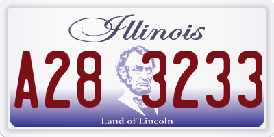 IL license plate A283233
