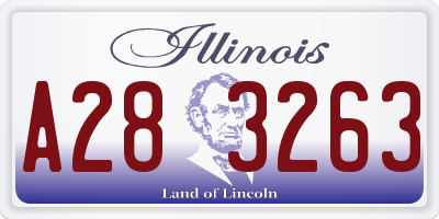 IL license plate A283263
