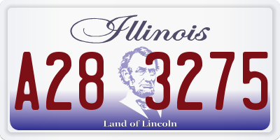 IL license plate A283275