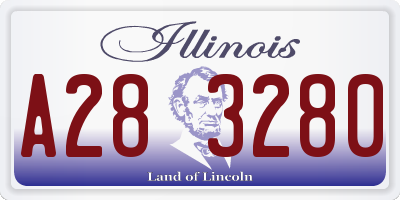 IL license plate A283280