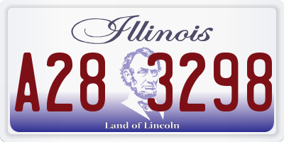 IL license plate A283298