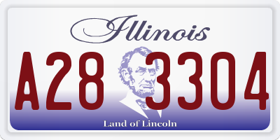 IL license plate A283304