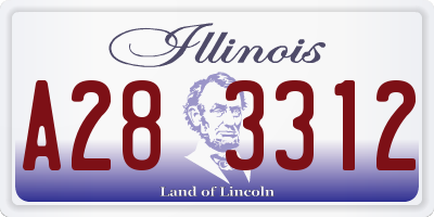 IL license plate A283312