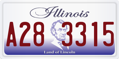 IL license plate A283315