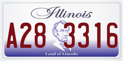 IL license plate A283316