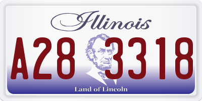 IL license plate A283318