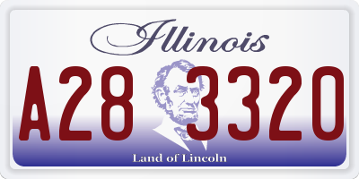 IL license plate A283320