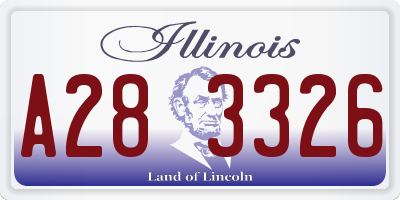 IL license plate A283326