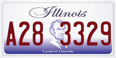 IL license plate A283329