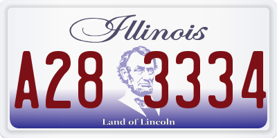 IL license plate A283334