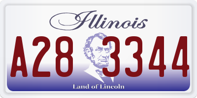 IL license plate A283344