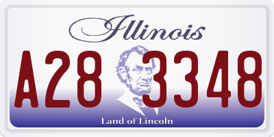 IL license plate A283348