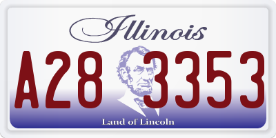 IL license plate A283353