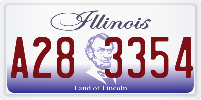 IL license plate A283354