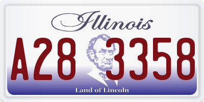 IL license plate A283358