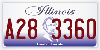 IL license plate A283360