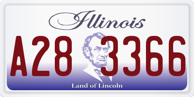 IL license plate A283366