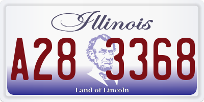 IL license plate A283368