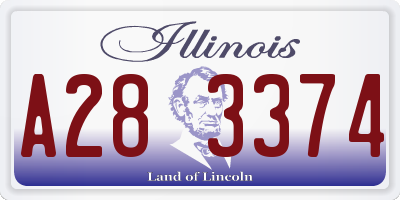 IL license plate A283374