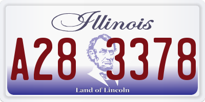 IL license plate A283378