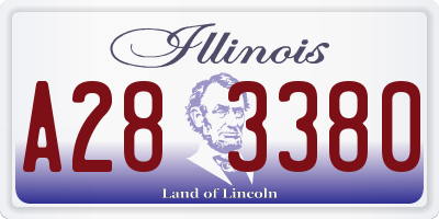 IL license plate A283380