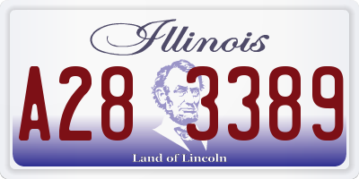 IL license plate A283389