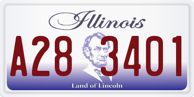 IL license plate A283401
