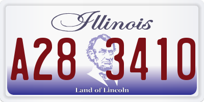 IL license plate A283410
