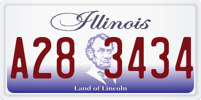 IL license plate A283434