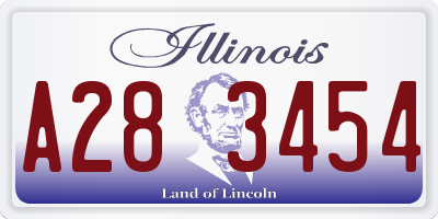IL license plate A283454