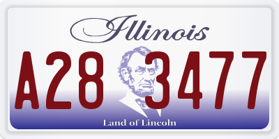 IL license plate A283477