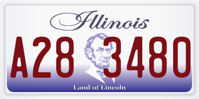 IL license plate A283480