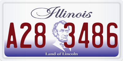 IL license plate A283486