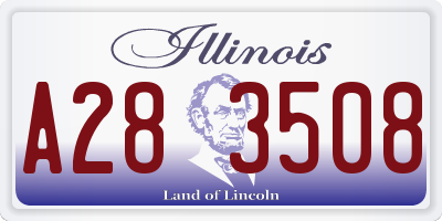 IL license plate A283508