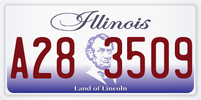IL license plate A283509