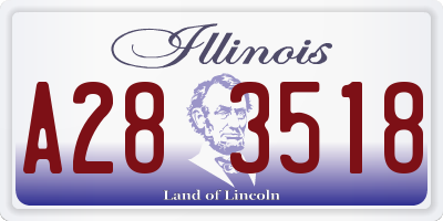 IL license plate A283518