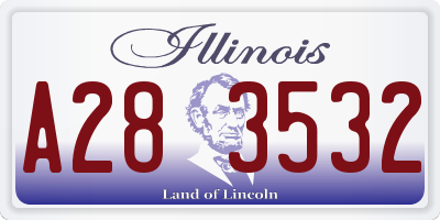 IL license plate A283532